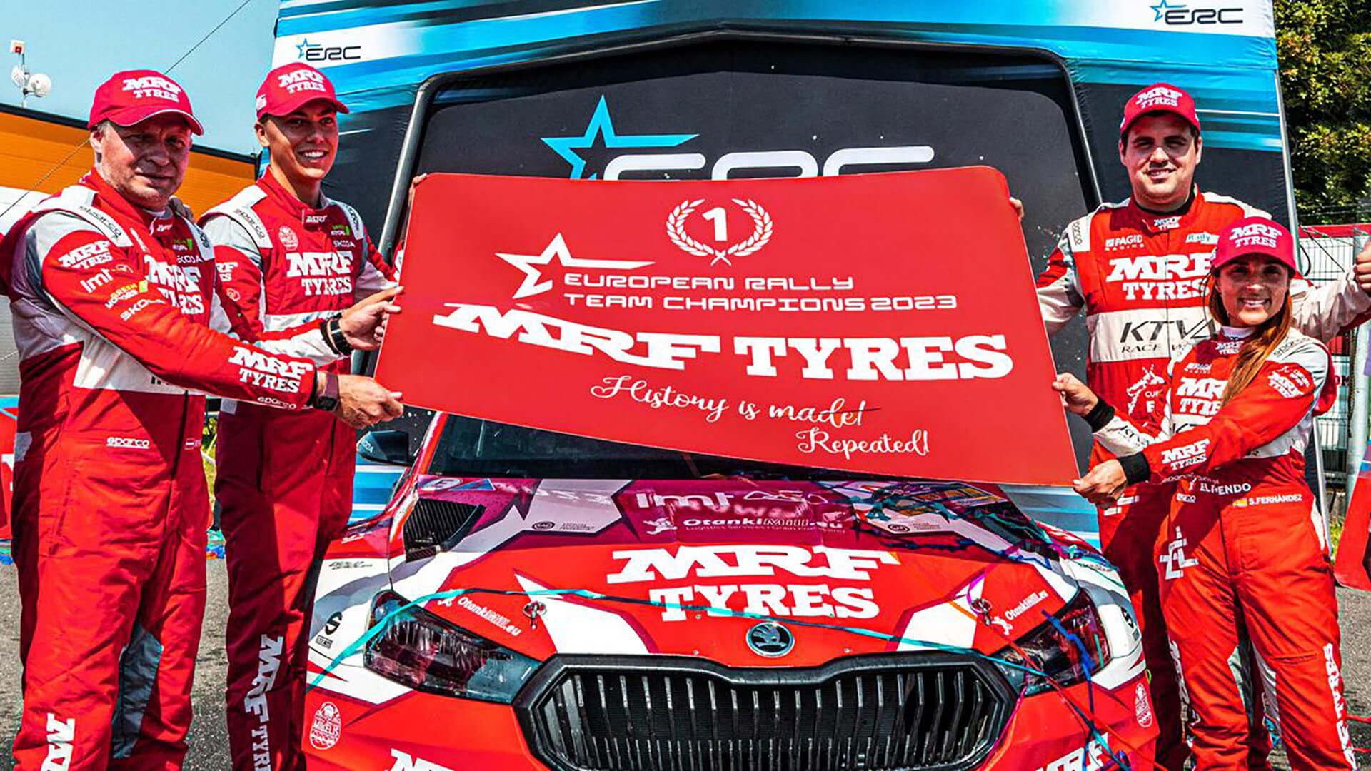 Team MRF Tyres clinches the 2023 FIA European Rally Championship