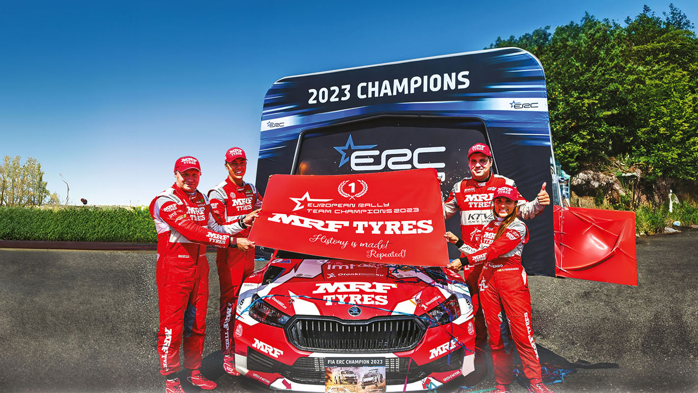Team MRF Tyres clinches the 2023 FIA European Rally Championship