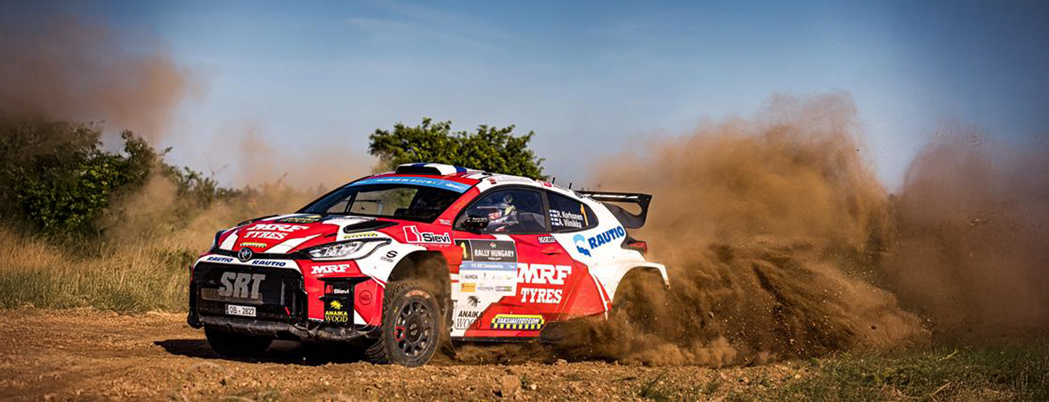 Team MRF Tyres wins Rally Hungary with Roope Korhonen and Anssi Viinikka